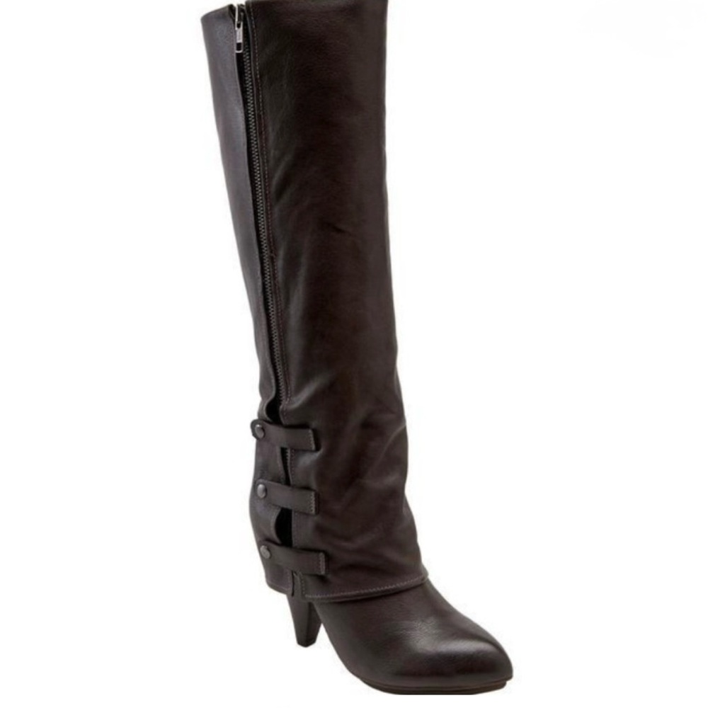 Miss Sixty Harper Military Dark Brown Heeled Boots
